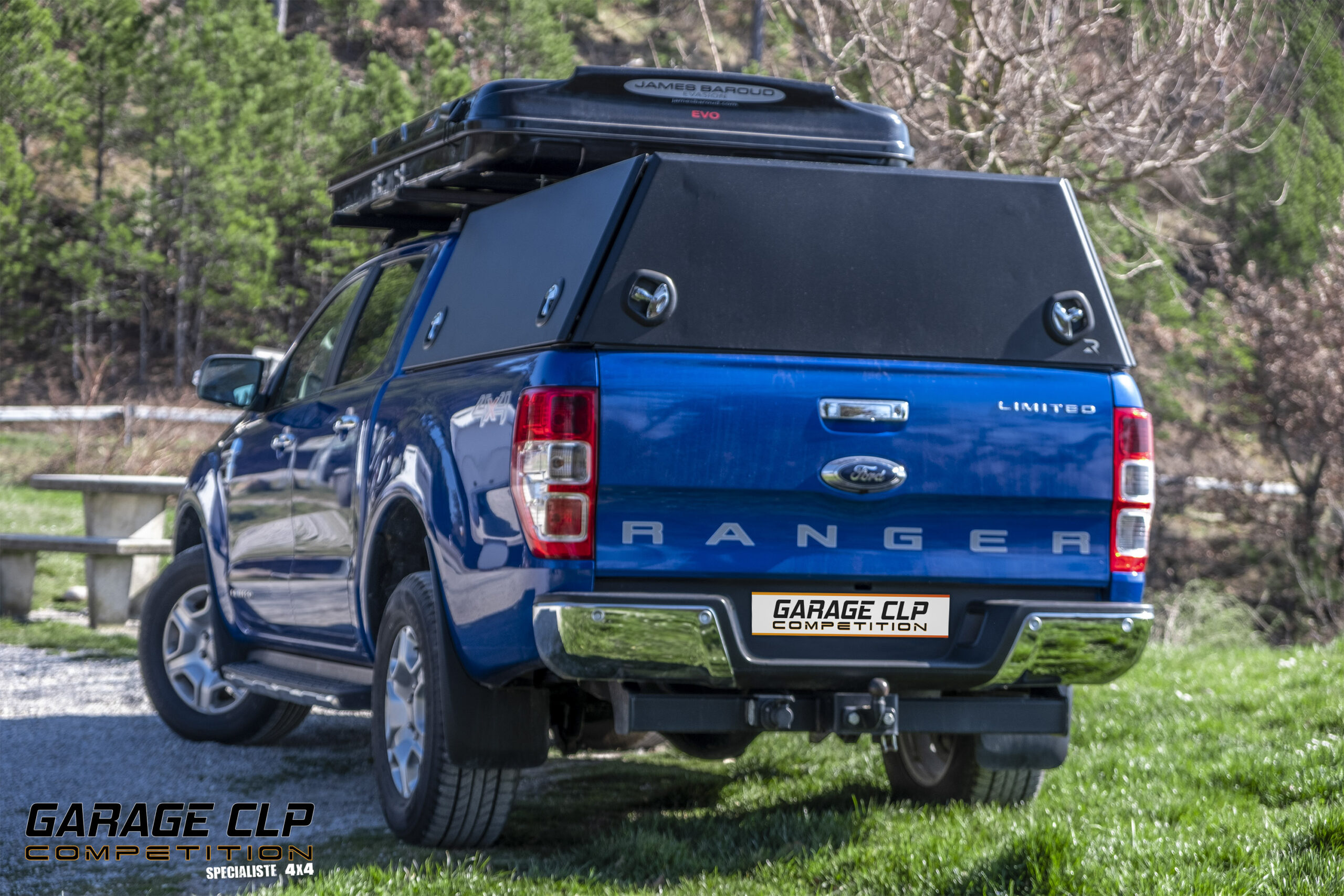 Ford Ranger - Hard top + tente de toit James Baroud